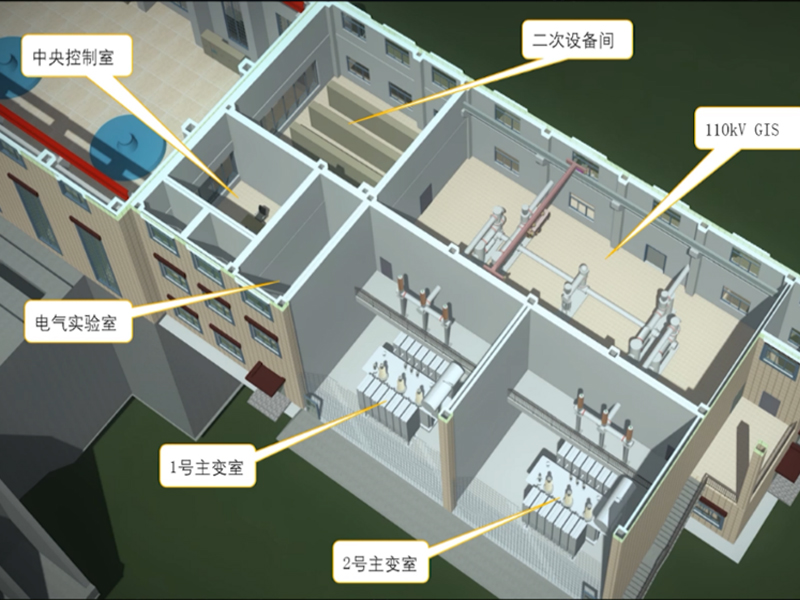 西藏湘河水利樞紐工程2-基于設(shè)備模型的基本參數(shù)，設(shè)備包含的各部分構(gòu)件，整體組裝后再進行其他屬性的添加（如電壓等級、類型、單位等）。之后可以通過設(shè)備布置，測試參數(shù)化設(shè)置是否有效